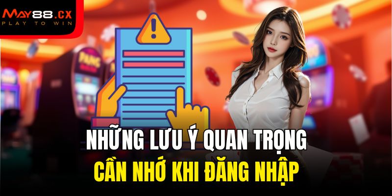 Những lưu ý quan trọng cần nhớ khi đăng nhập